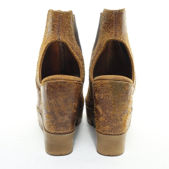Brown Wedge Ankle Boots - Picture 7 of 16